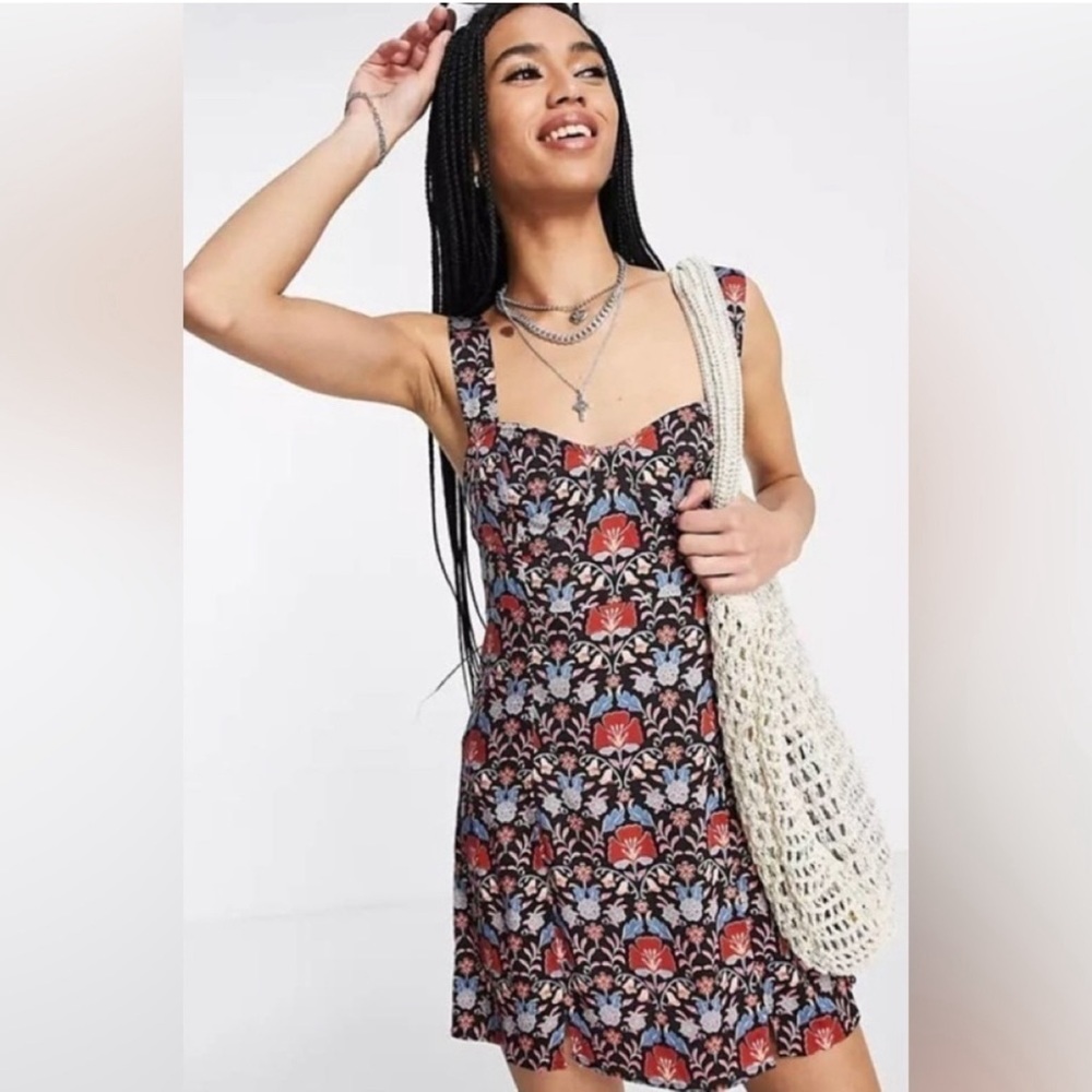Free People Sasha Mini Dress Black Combo